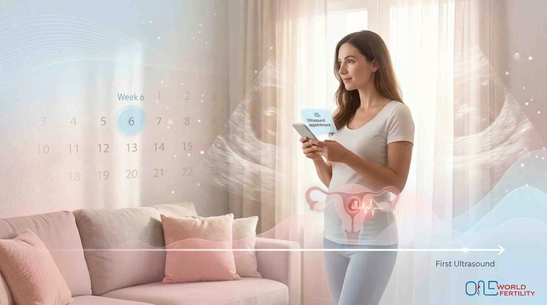 What does heartbeat development look like at 6 weeks IVF pregnancy?