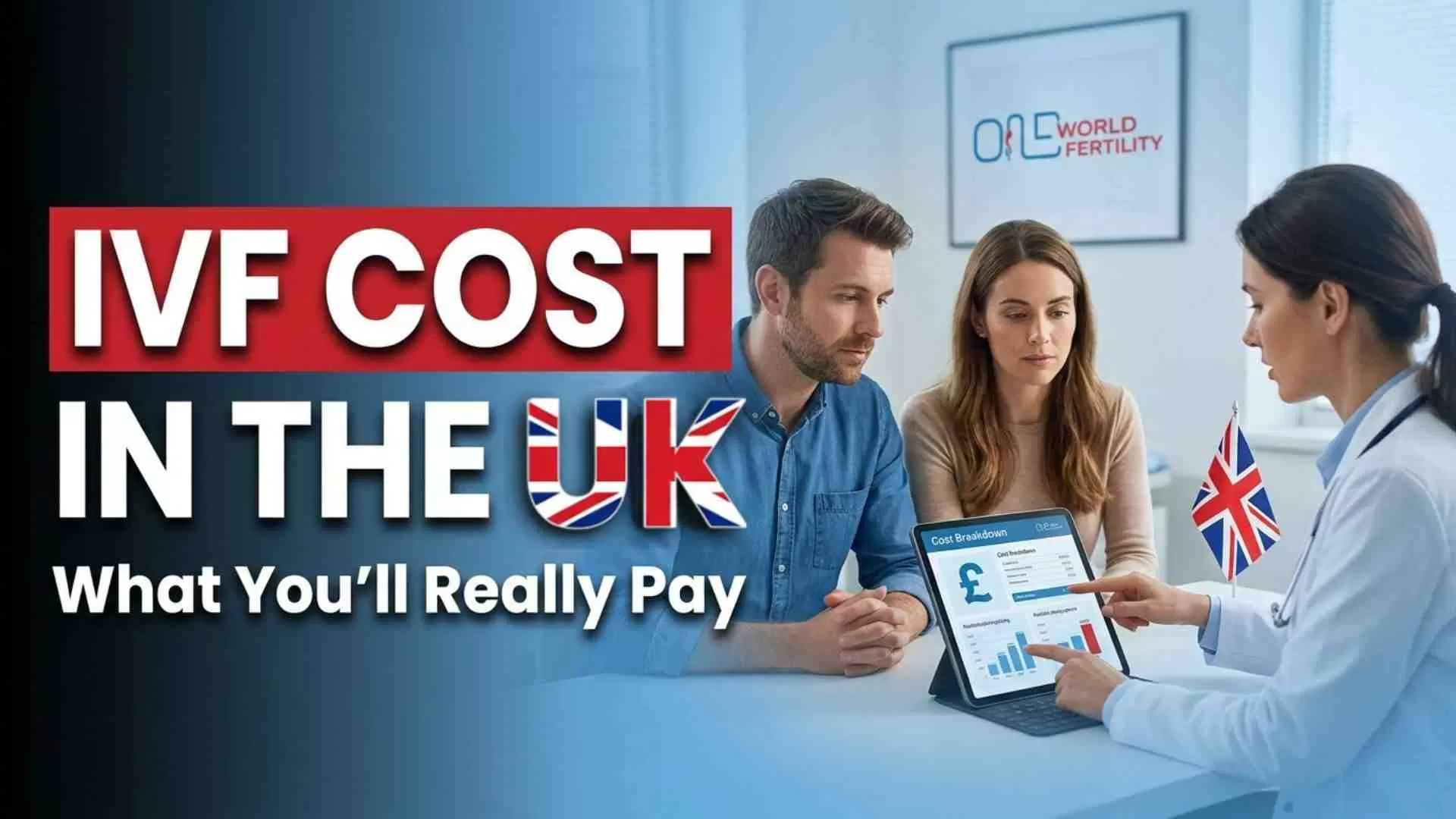 A detailed 2026 price comparison chart for IVF treatment across major UK cities like London, Manchester, and Birmingham.