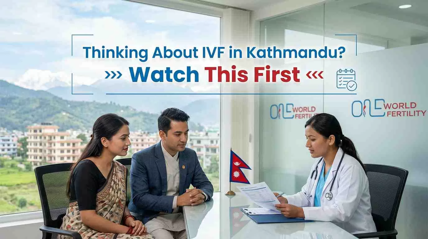 Couple discussing IVF cost in Kathmandu with doctor in modern fertility clinic